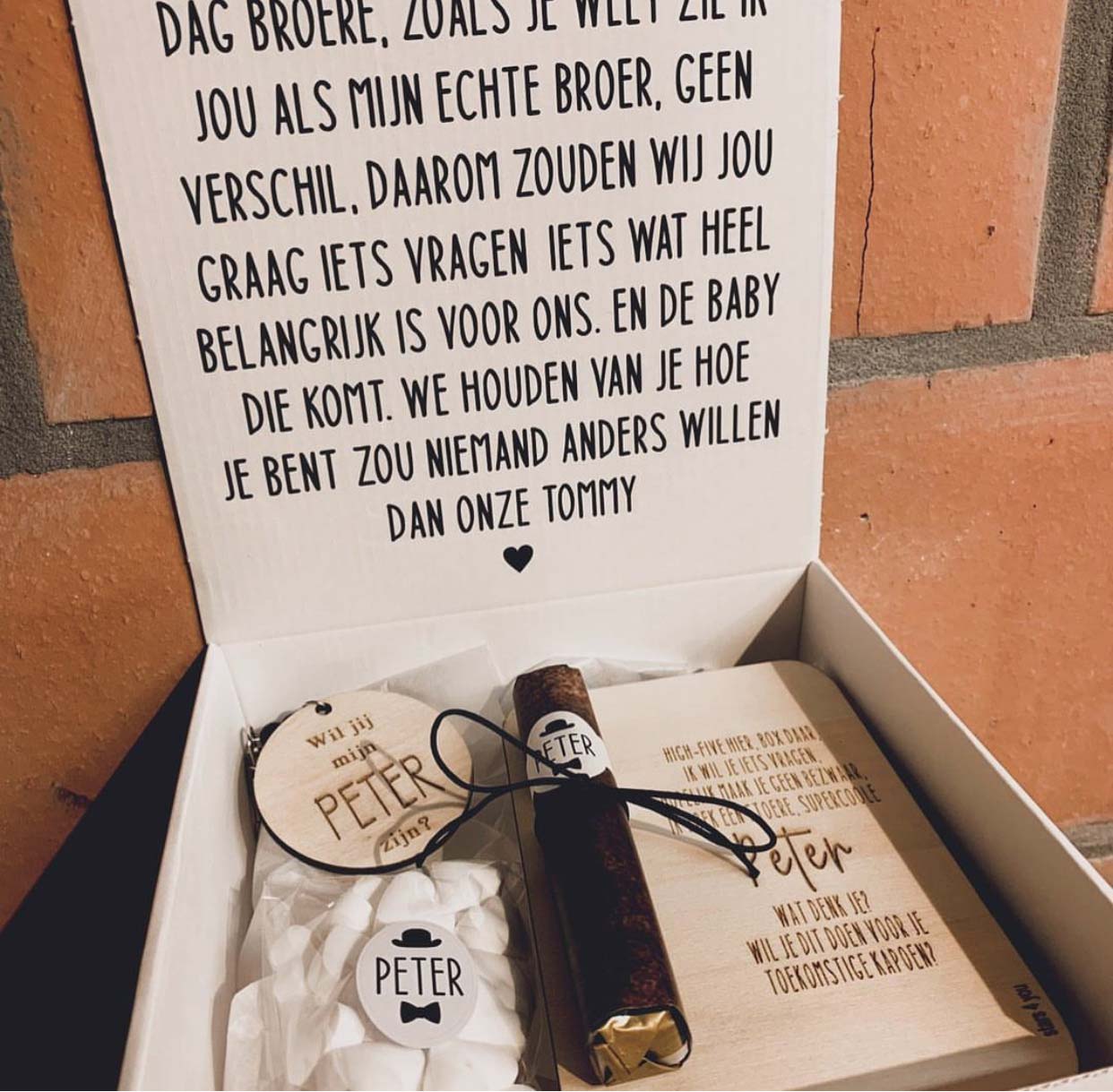 tekstbord peter vragen