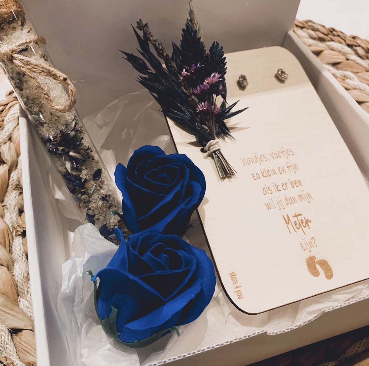 geschenkbox meter blauw