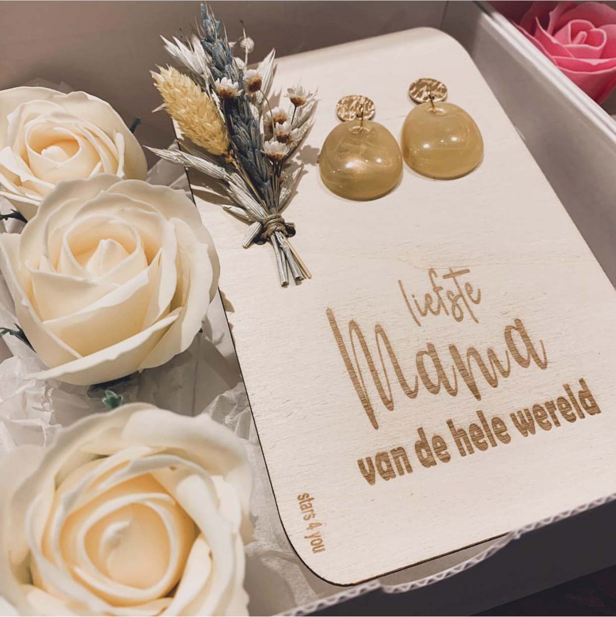 geschenkbox liefste mama beige