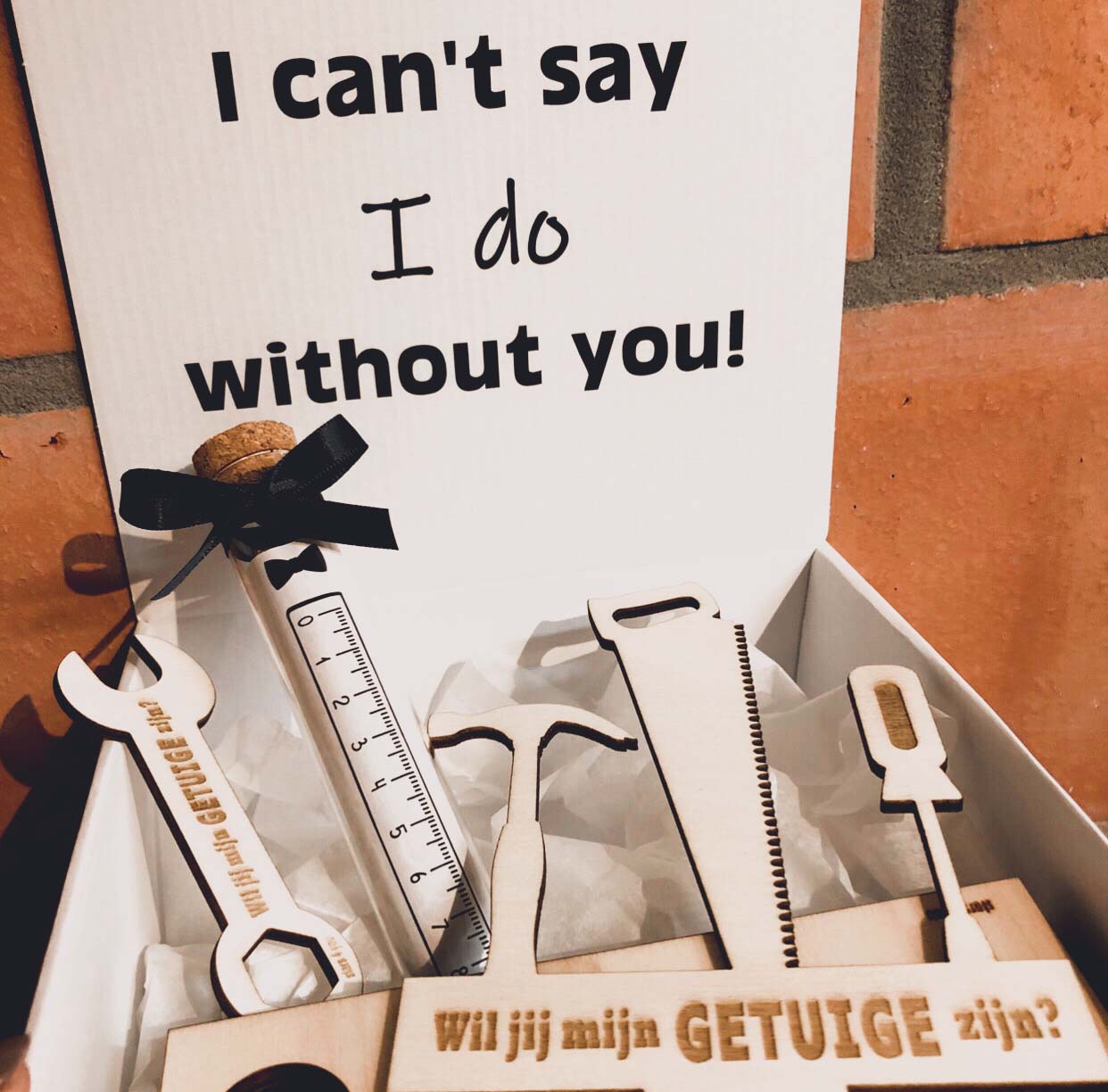 geschenkbox getuige gereedschap