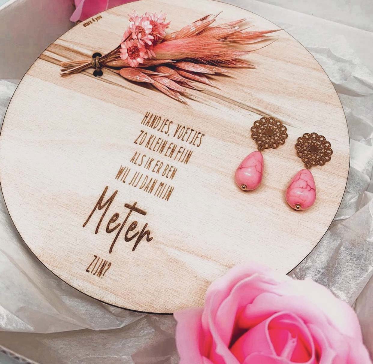 geschenkbox wil jij mijn meter zijn roze