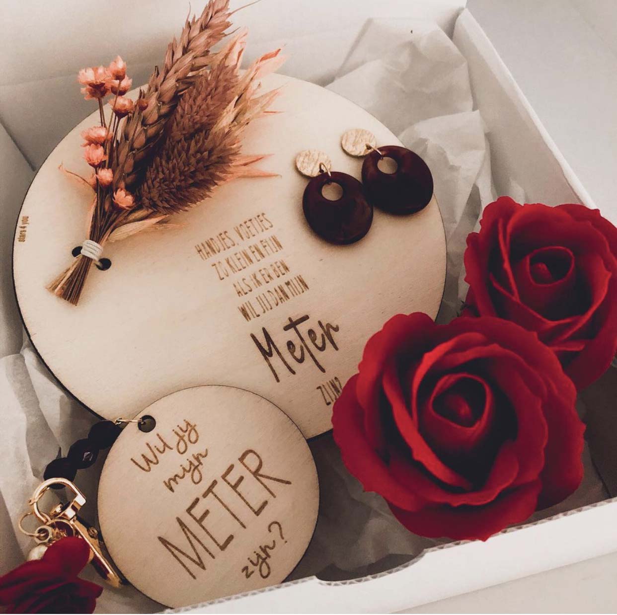 geschenkbox wil jij mijn meter zijn rood