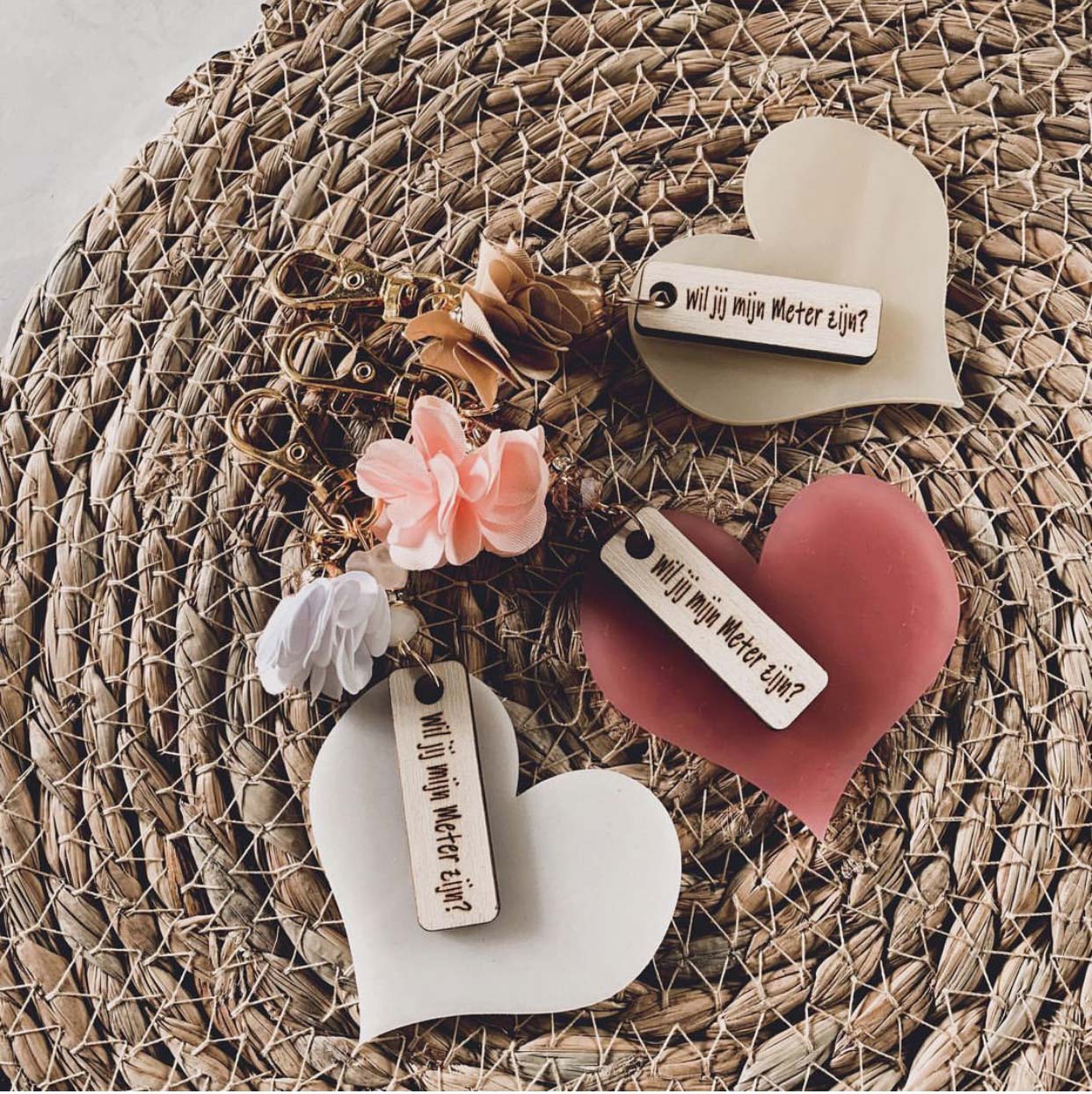 sleutelhanger meter vragen hartje