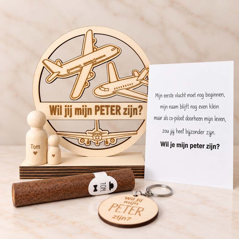 vliegtuigthema  wil jij mijn peter zijn