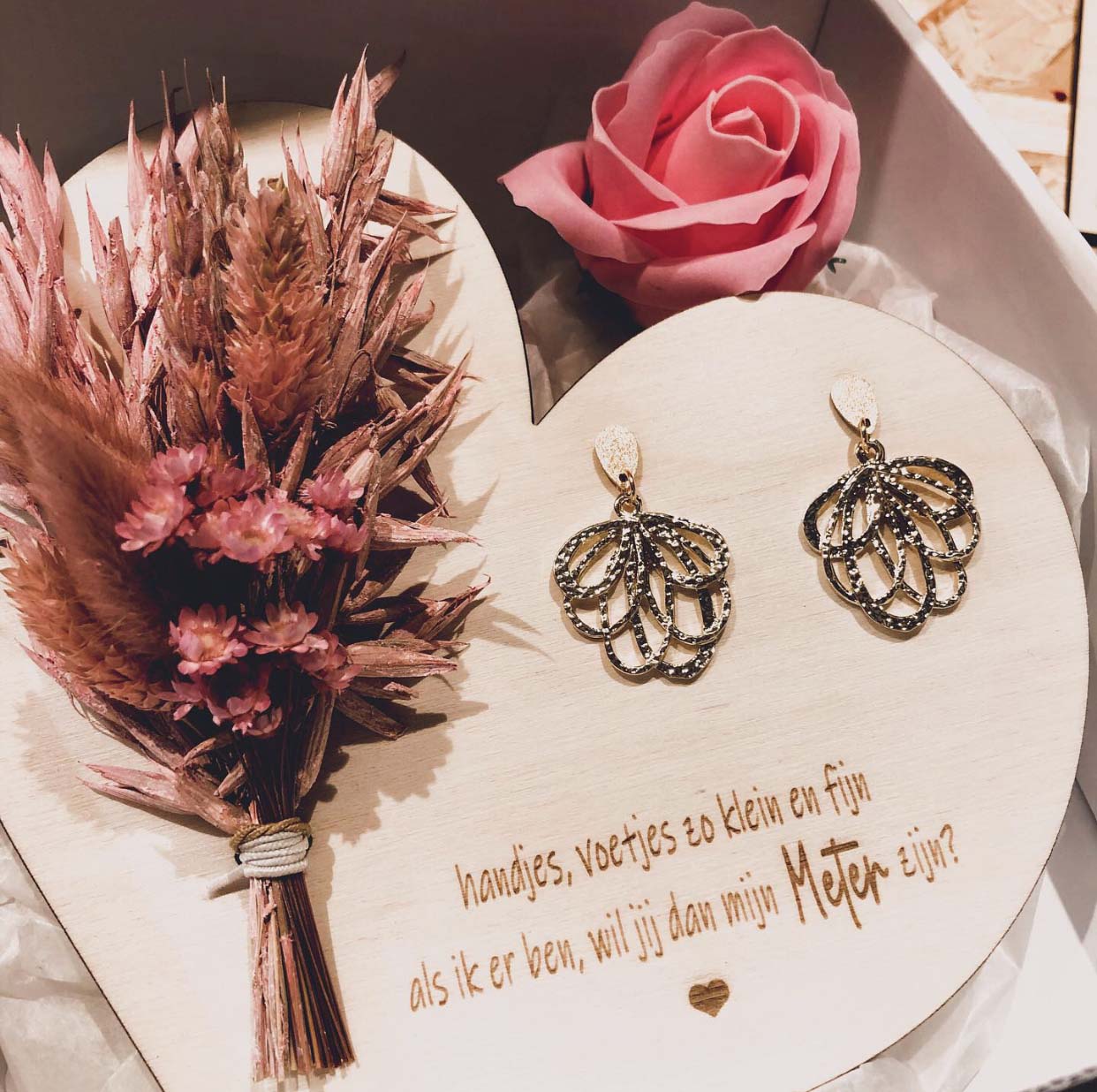 geschenkbox hartje roze