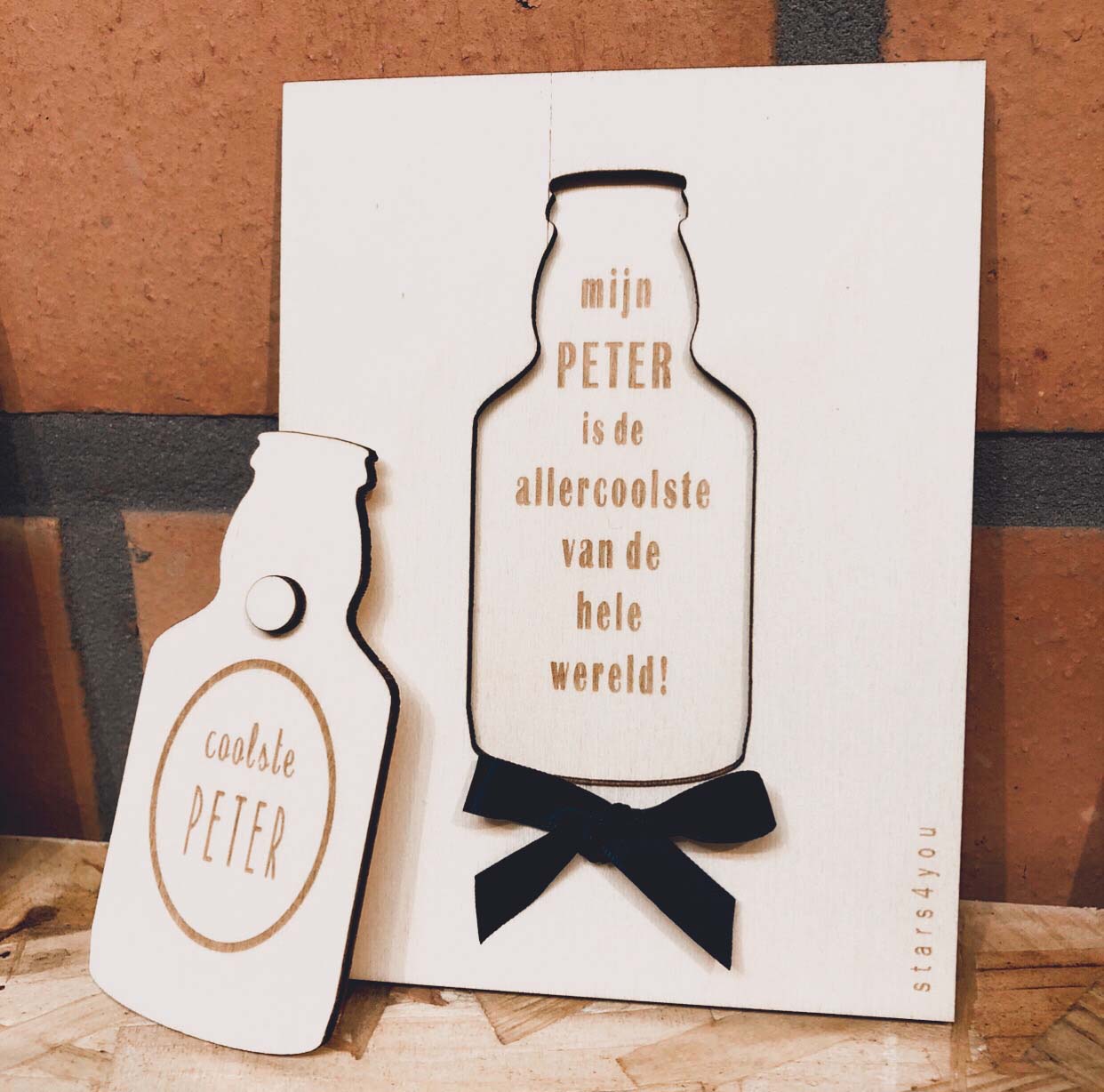 tekstbord puzzel peter