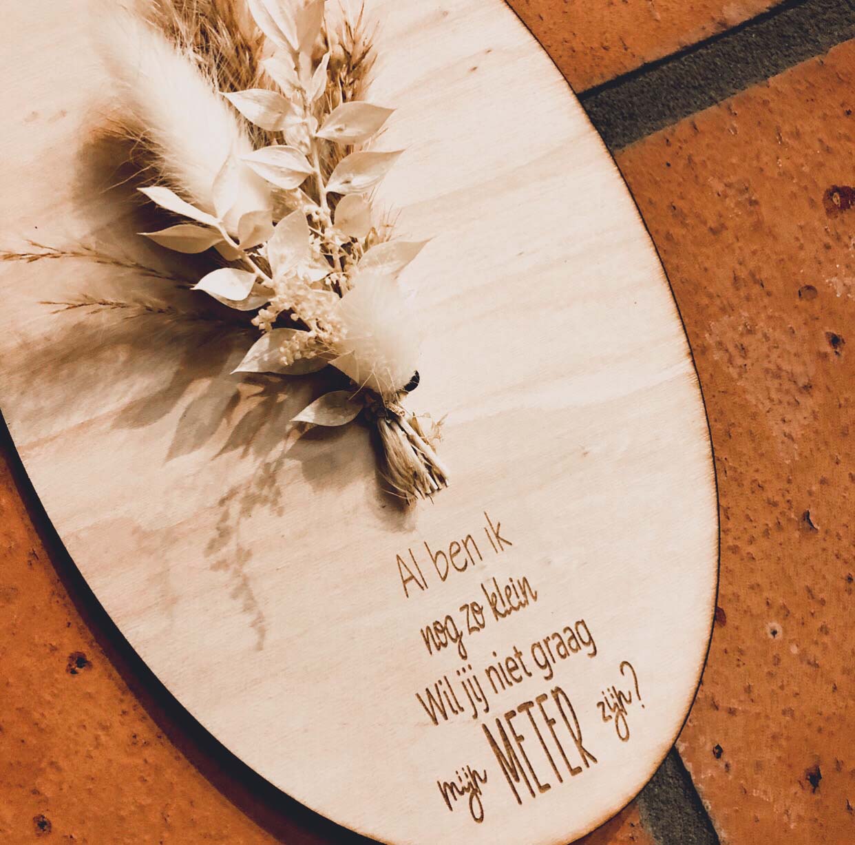 tekstbord ovaal meter